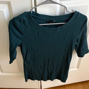 Banana Republic Factory Dark Teal Long Sleeve Top